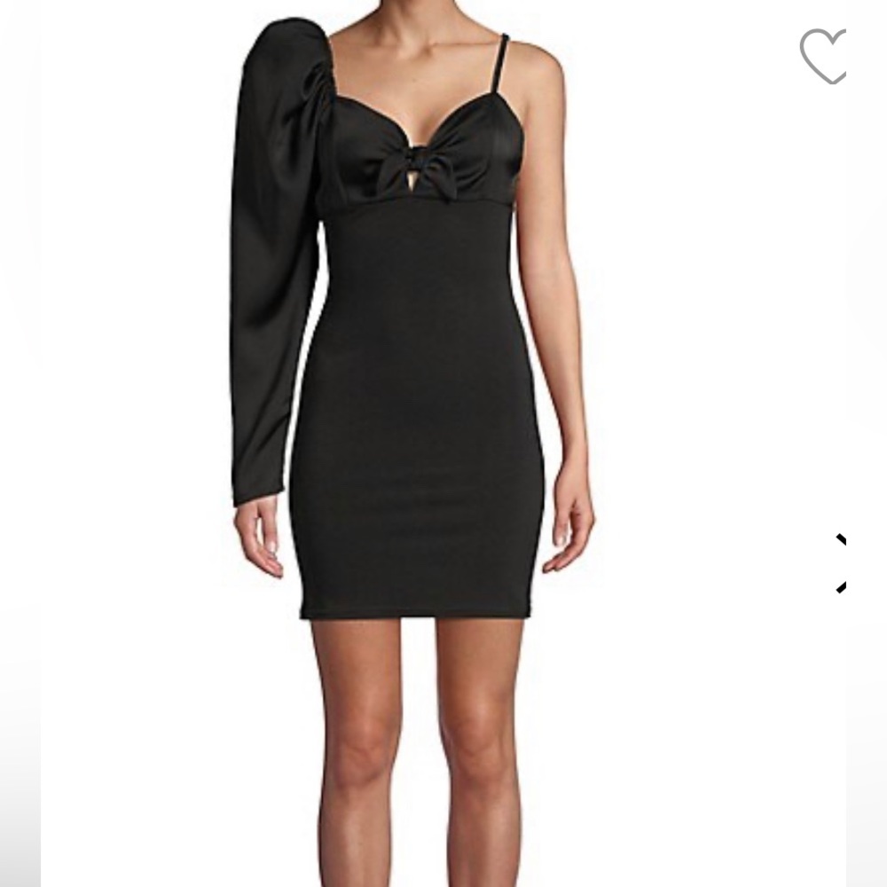 TFNC Puff-Sleeve Mini Dress